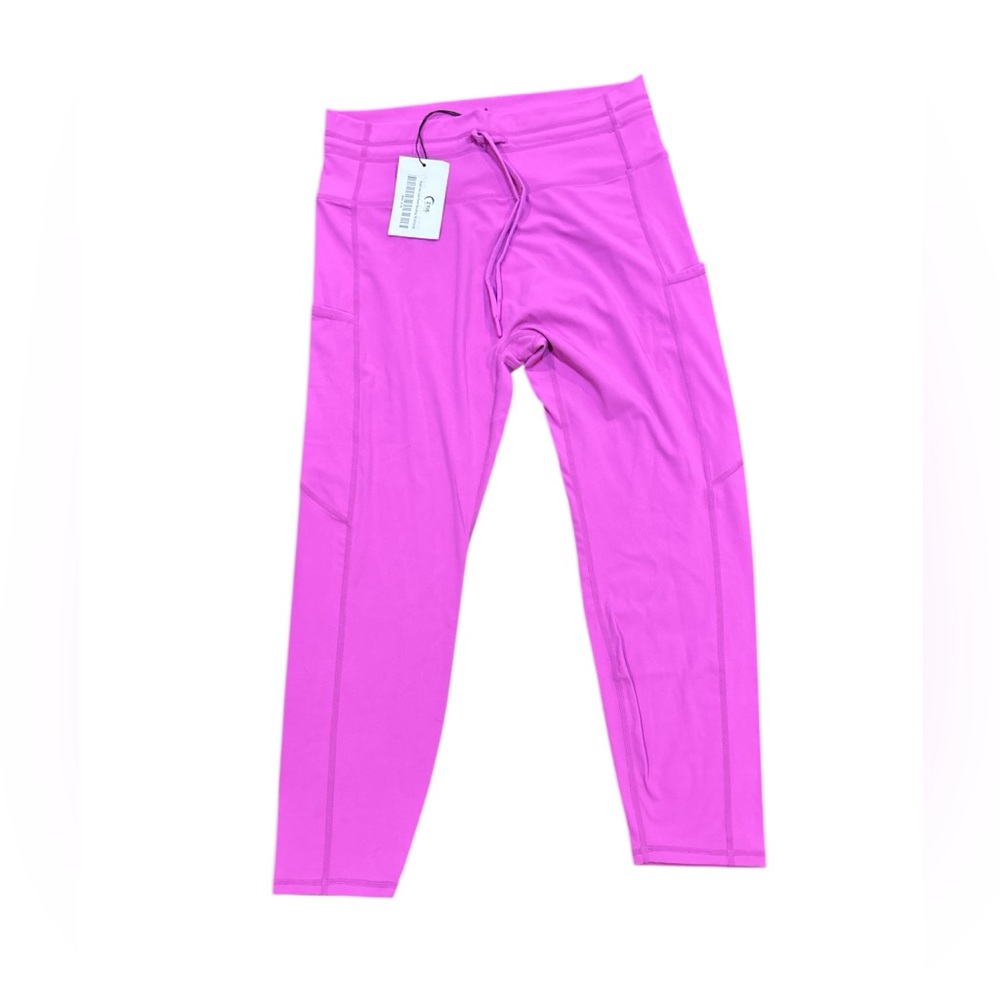 ZYIA Active Size 14-16 Bright Lilac Luxe Pocket Drawstring 7/8 Leggings NWT